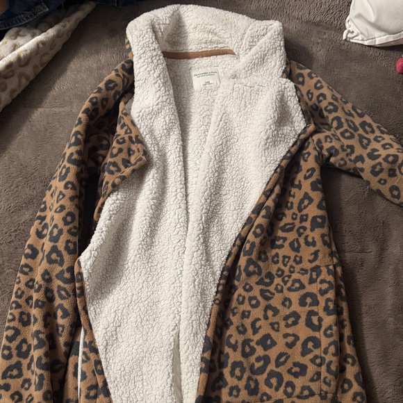Abercrombie & Fitch Jackets & Blazers - Print Sherpa Lined Long Sweater